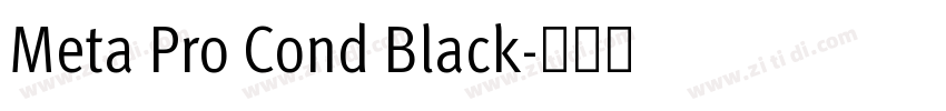 Meta Pro Cond Black字体转换